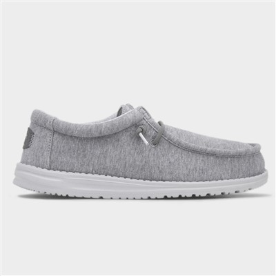 Wally Stretch Mens Grey Bungee Lace Shoe