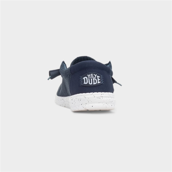 Wally Stretch Sox Mens Navy Casual Shoes