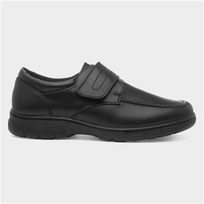 Lewis Mens Black Easy Fasten Shoe