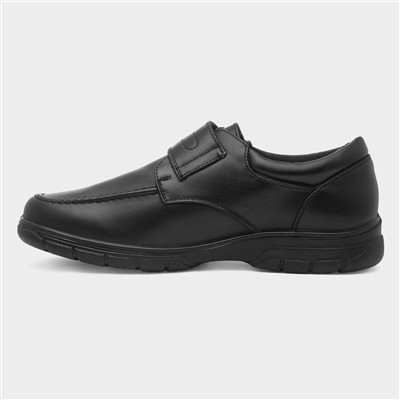Lewis Mens Black Easy Fasten Shoe