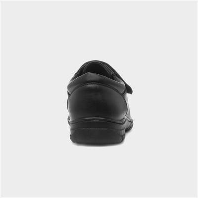 Lewis Mens Black Easy Fasten Shoe