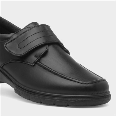 Lewis Mens Black Easy Fasten Shoe