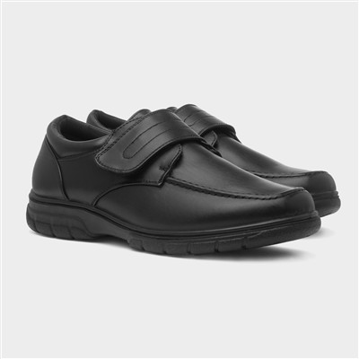 Lewis Mens Black Easy Fasten Shoe