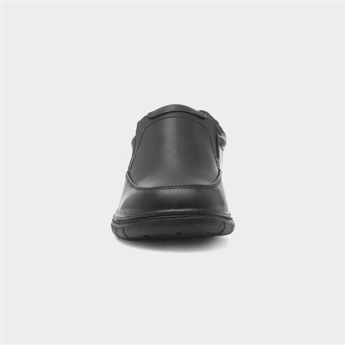 Rex Mens Black Slip On Shoe