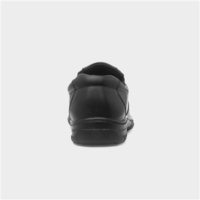 Rex Mens Black Slip On Shoe