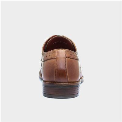 Milton Mens Tan Leather Brogue Shoes