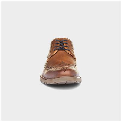 Cruise Mens Tan Leather Brogue Shoe