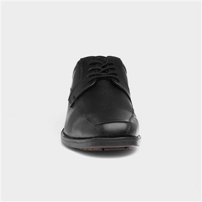 Hackney Mens Black Leather Shoe
