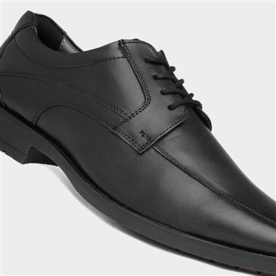 Hackney Mens Black Leather Shoe