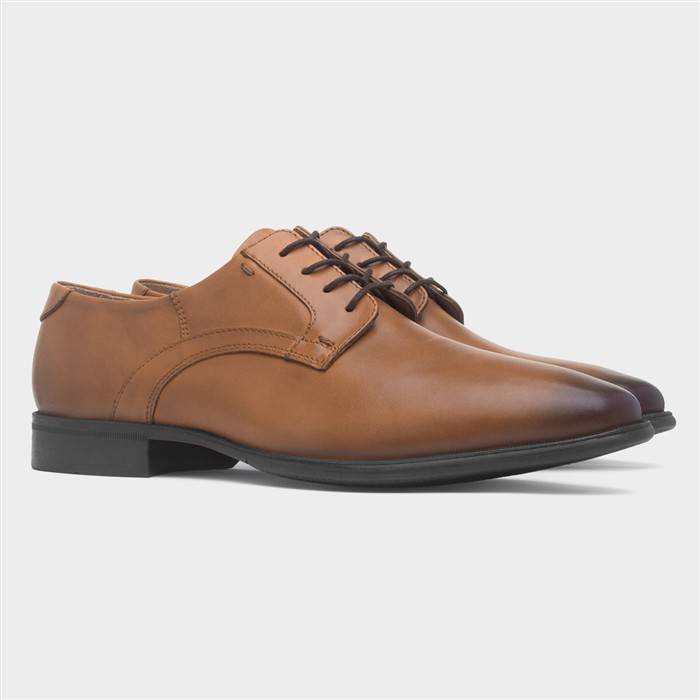 Chateau Mens Tan Leather Lace Up Shoe