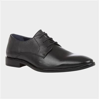 Ross Mens Black Leather Lace Up Shoes