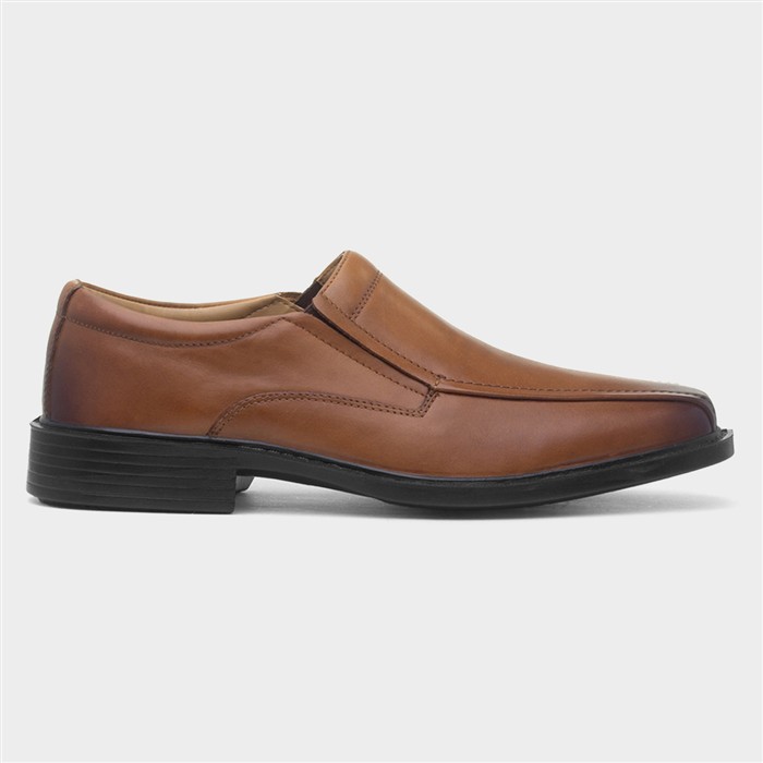 Brady Mens Tan Leather Slip On Shoe
