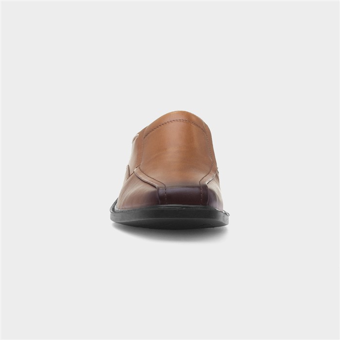 Brady Mens Tan Leather Slip On Shoe