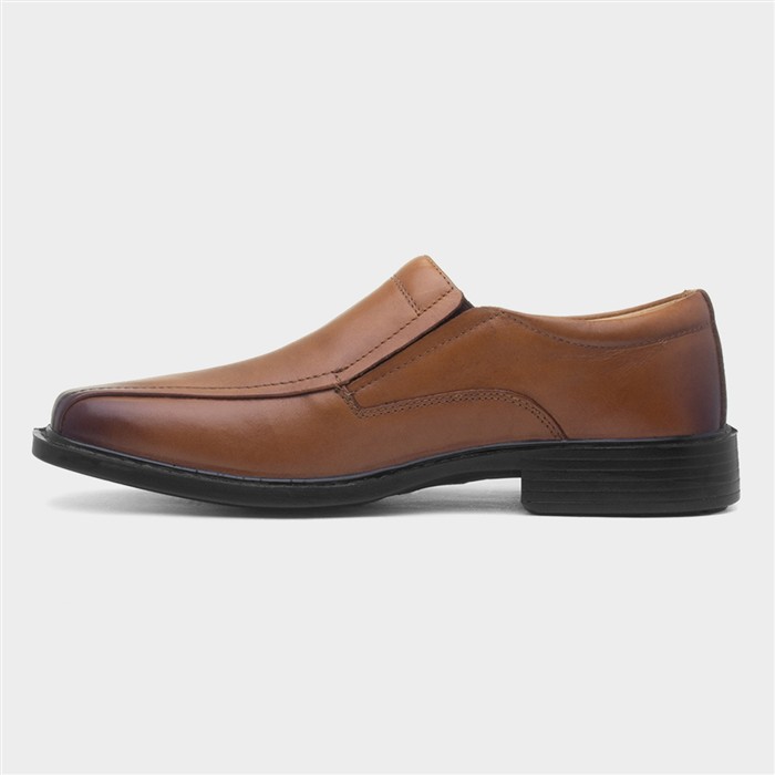 Brady Mens Tan Leather Slip On Shoe