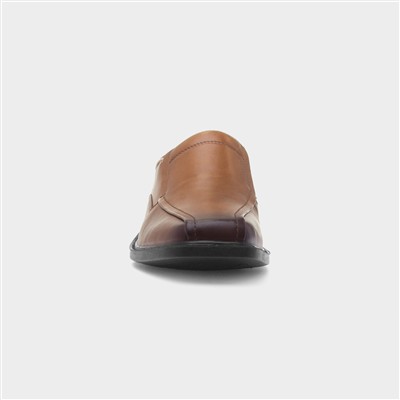 Brady Mens Tan Leather Slip On Shoe