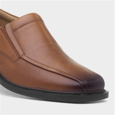 Brady Mens Tan Leather Slip On Shoe