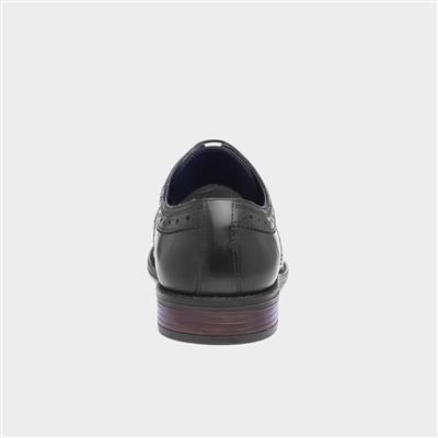 Chiesa Mens Black Leather Brogue Shoe
