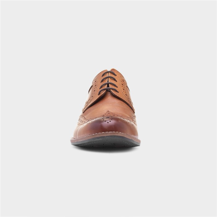 Chiesa Mens Tan Leather Brogue Shoe