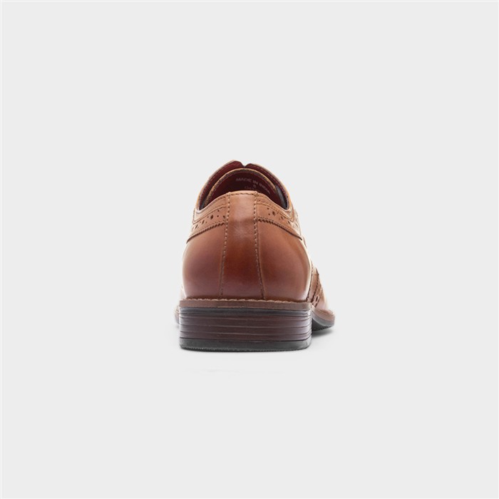 Chiesa Mens Tan Leather Brogue Shoe