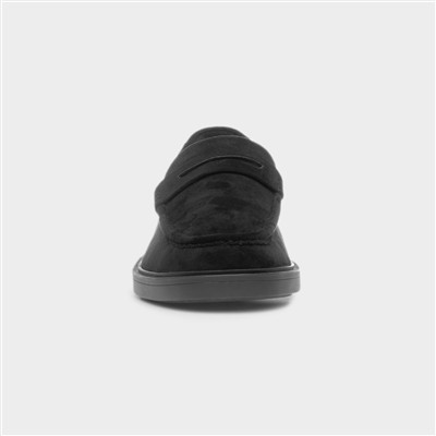 Earl Mens Black Slip On Loafer Shoe