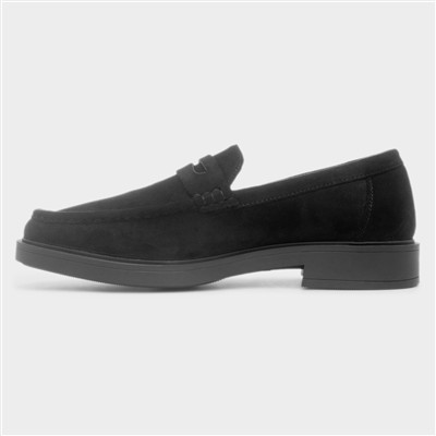 Earl Mens Black Slip On Loafer Shoe