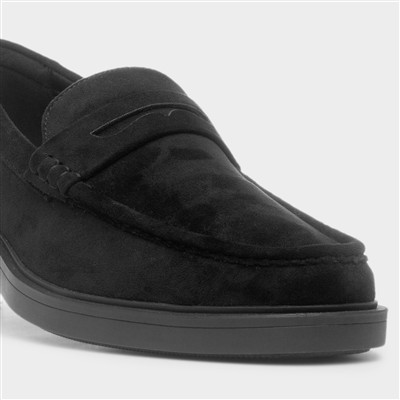 Earl Mens Black Slip On Loafer Shoe