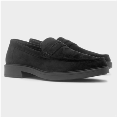 Earl Mens Black Slip On Loafer Shoe
