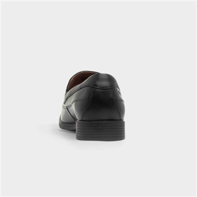 Tilden Free Mens Black Leather Loafer Shoe