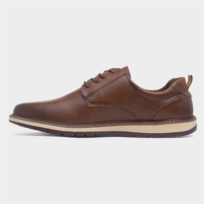 Ted Mens Tan Lace Up Casual Shoe