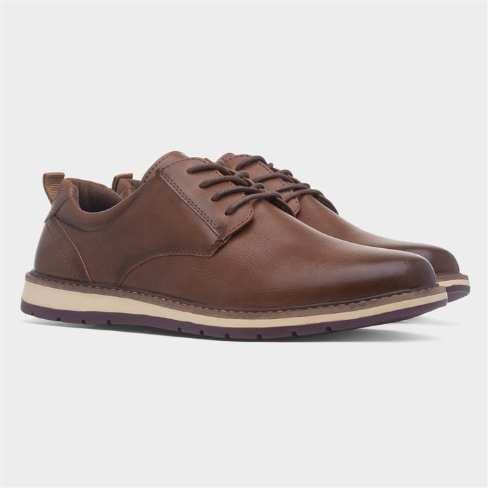 Ted Mens Tan Lace Up Casual Shoe