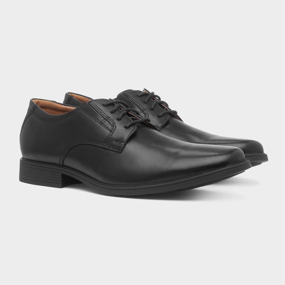 Clarks Tilden Plain Mens Black Formal Leather Shoe-53024