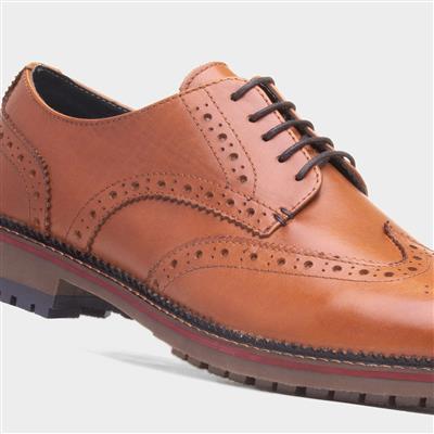 Berthold Mens Tan Leather Brogue