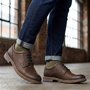 Hush Puppies Jonathan Mens Brown Leather Shoe (Click For Details)
