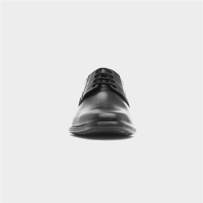 Sesia Mens Black Lace Up Leather Shoe