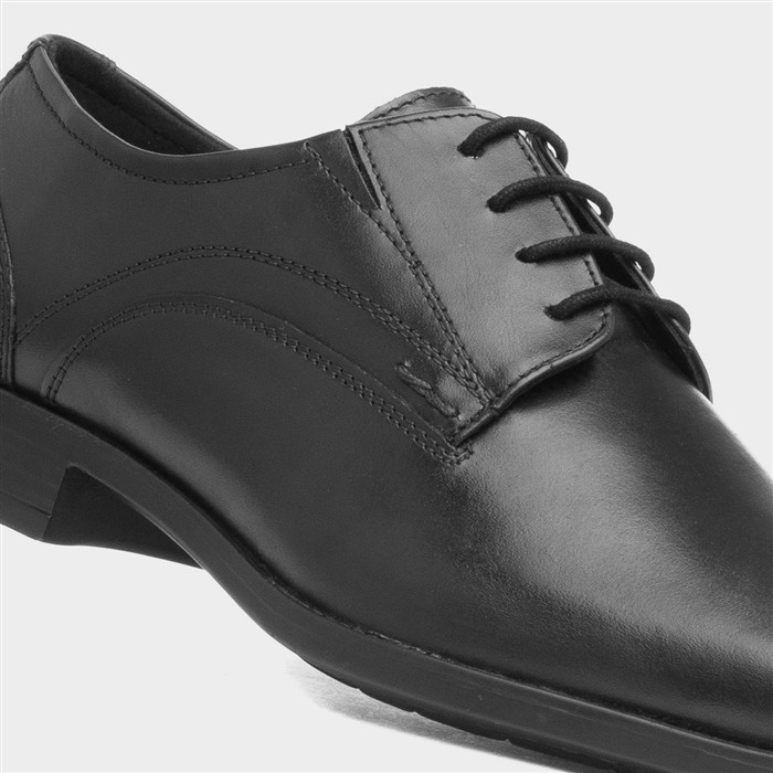 Sesia Mens Black Lace Up Leather Shoe
