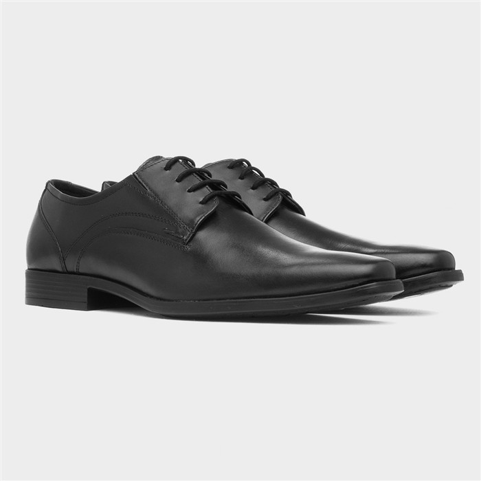 Sesia Mens Black Lace Up Leather Shoe