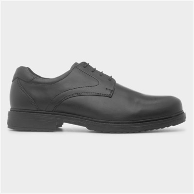 Seine Mens Black Leather Lace Up Shoe