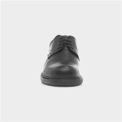 Seine Mens Black Leather Lace Up Shoe