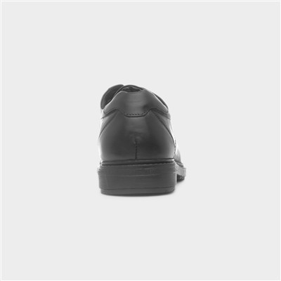 Seine Mens Black Leather Lace Up Shoe