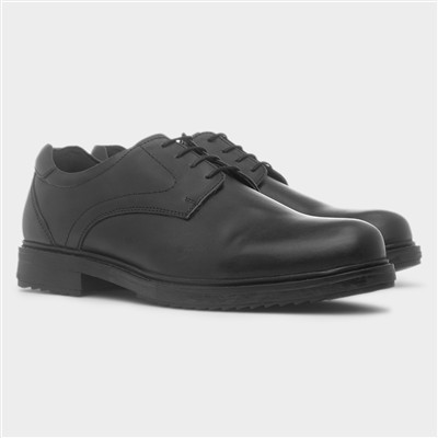 Seine Mens Black Leather Lace Up Shoe