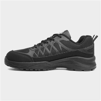 Mallet Mens Lace Up Black Safety Shoe