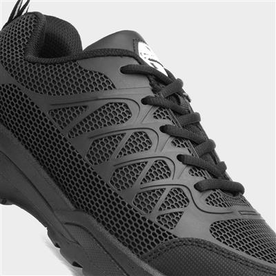 Mallet Mens Lace Up Black Safety Shoe
