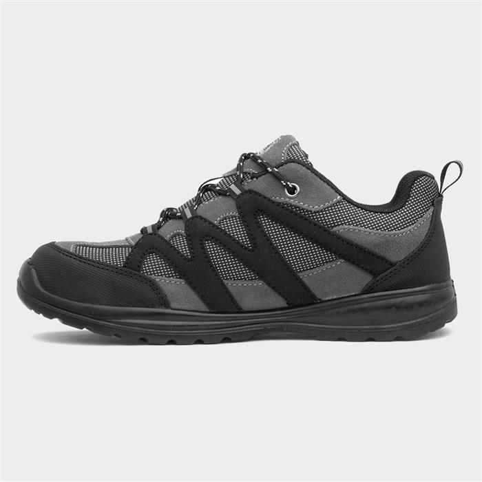 Tool Box Mens Grey Lace Up Safety Shoe