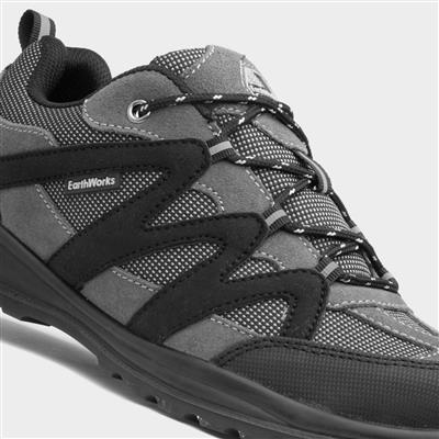 Tool Box Mens Grey Lace Up Safety Shoe