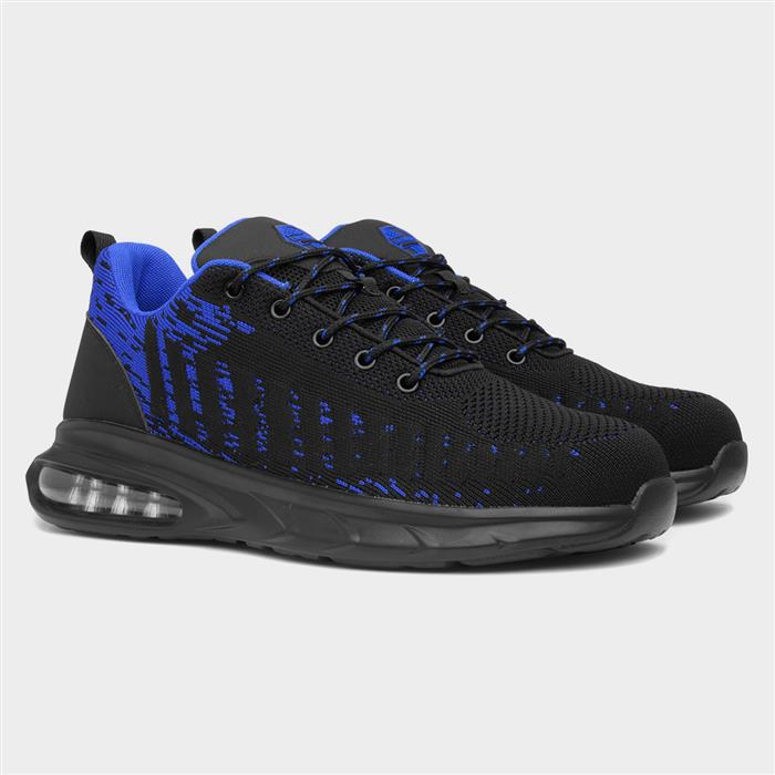 Cement Mens Black & Blue Safety Trainer