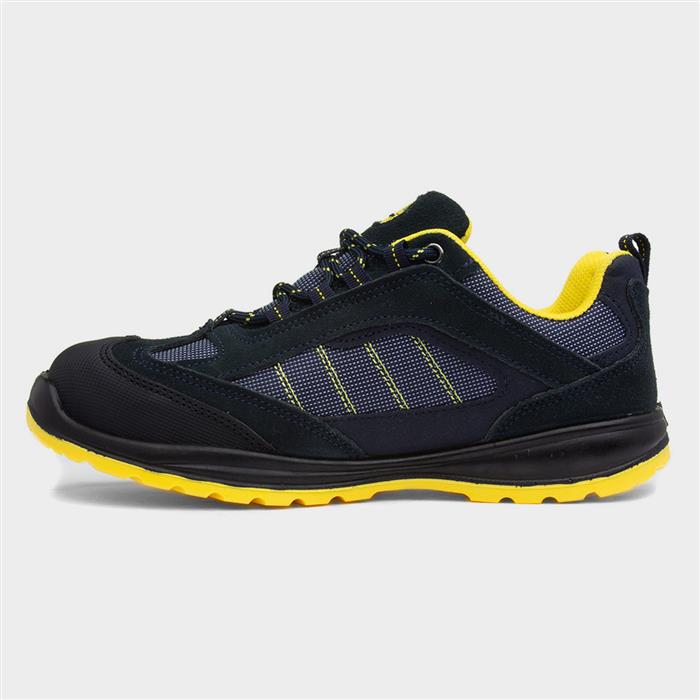 File Blue & Yellow Lace Up Safety Shoe