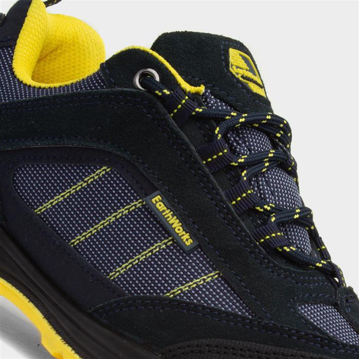 File Blue & Yellow Lace Up Safety Shoe