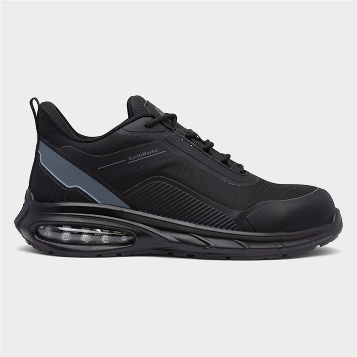 Pipe Mens Black Safety Shoe
