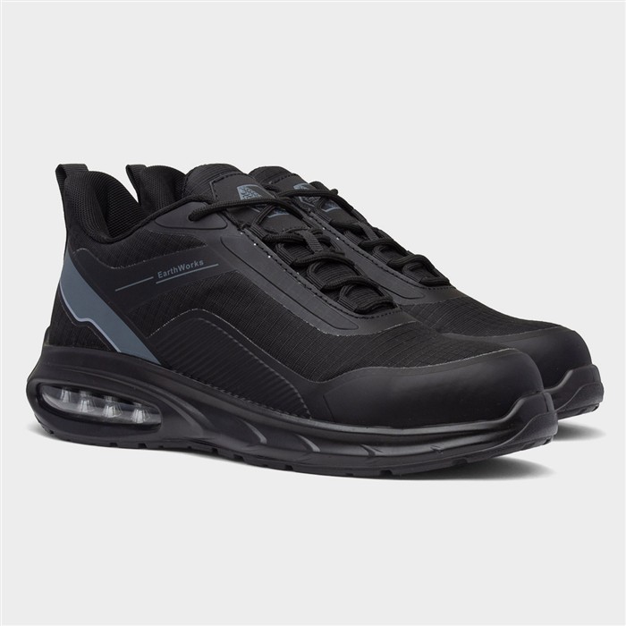 Pipe Mens Black Safety Shoe