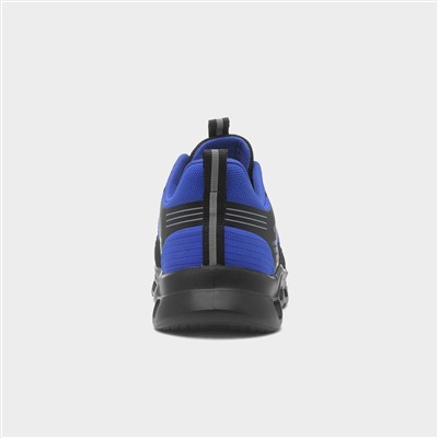 Rivet Mens Black & Blue Safety Shoe
